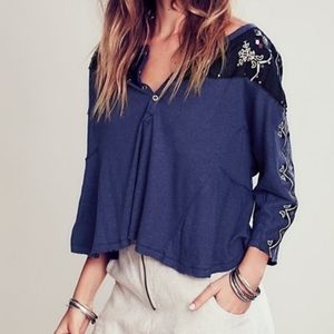 Free people embroidered top